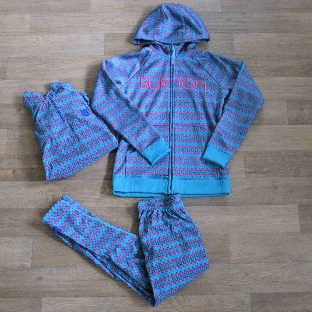 Burton Kids 3 Piece Outfit Flamingo Teal Set Size Large